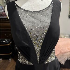 Cinderella Black and Silver Embellished Dress